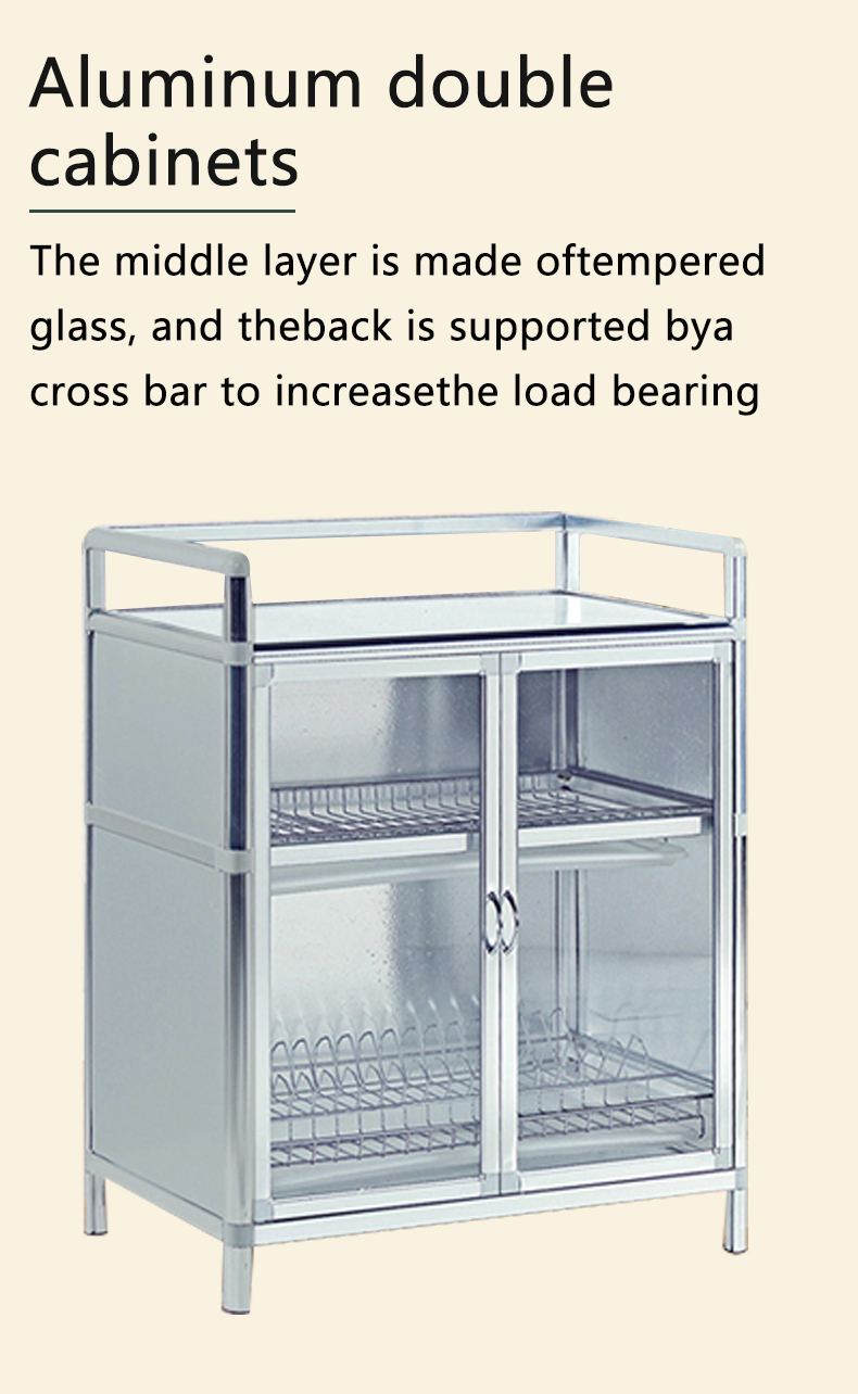 2/3 Layer Aluminum alloy storage rack with Drain basket kitchen storage ...