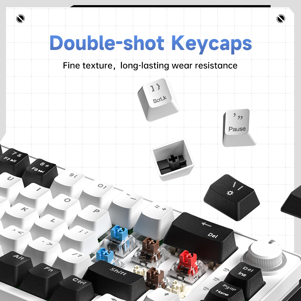 ZIFRIEND AG68 Gaming Keyboard Hotswap type-c wried 60% layout RGB ...