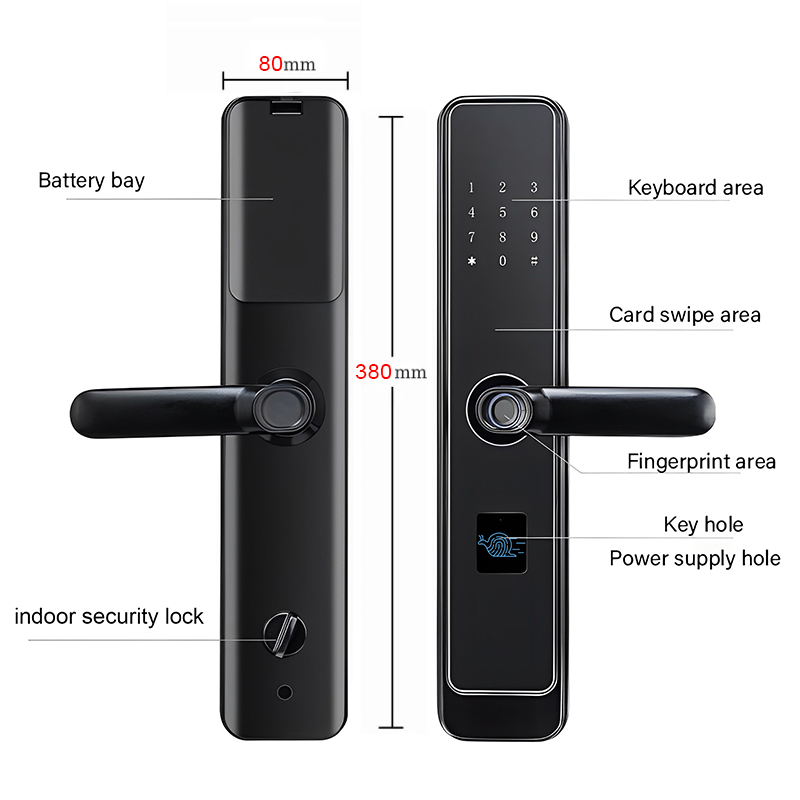 FOOBE Smart Lock Fingerprint/RFID Card/Passcode Electronic Biometric ...
