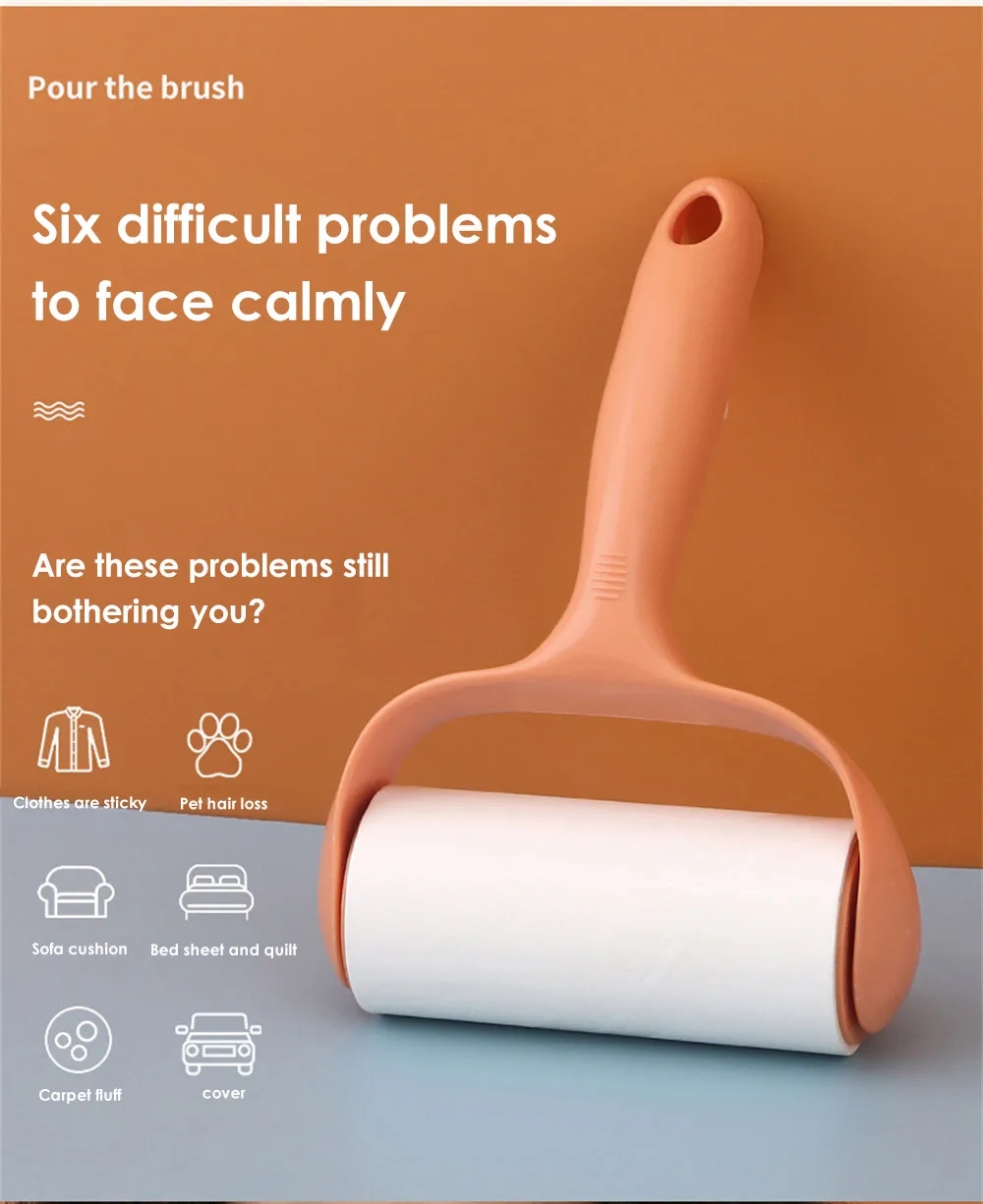 Lint Sticking Roller Strong Viscosity Split Design Convenient Storage ...