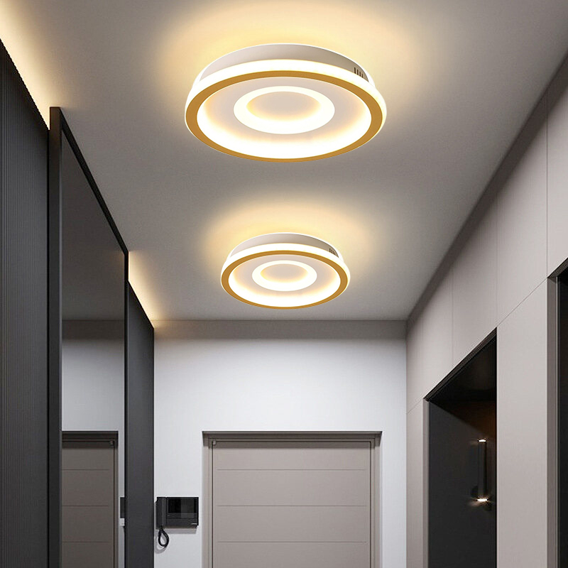 LED Ceiling Lamp Nordic Tri-color Round Acrylic Ceiling Light ...