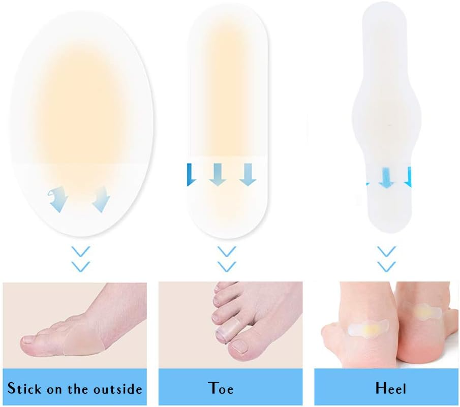 20PCS Silicone Gel Shoes Stickers Pain Relief Patch Liner High Heel ...