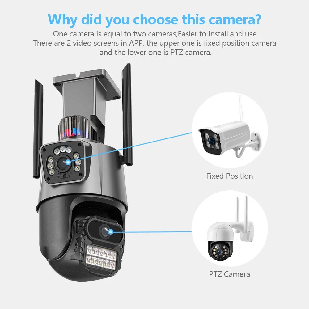 BUY 1 TAKE 1 V380 Pro CCTV Camera Outdoor Waterproof 4K Dual Lens Light ...