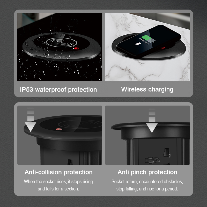 TEP Smart Lifting Socket Embedded Retractable Hidden Wireless Bluetooth ...