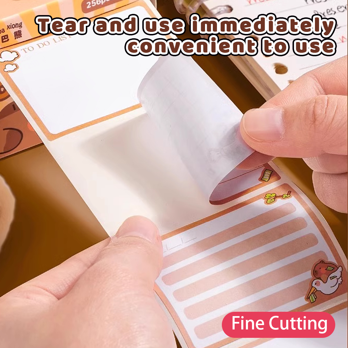 【Sulat Co..】256Pcs Pull Out Sticky Notes Creative Memo Cute Animal ...