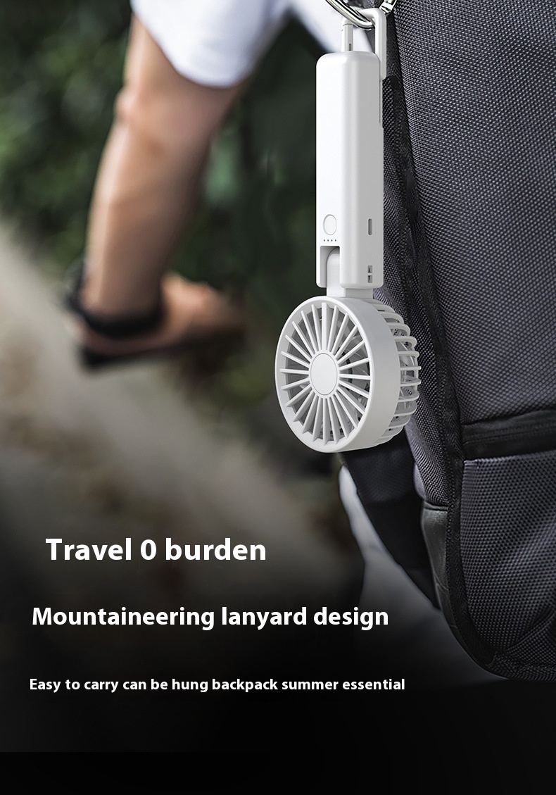 Handheld dual blade fan, household desktop folding small fan, USB ...