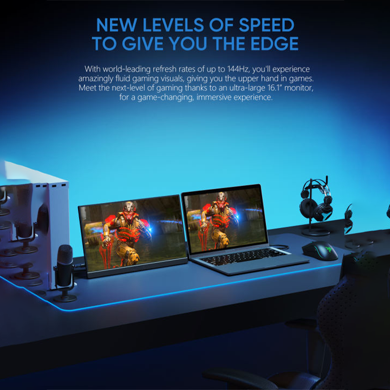 EXPOSE Portable Gaming Monitor for laptop 16.1'' 144Hz Portable Gaming ...