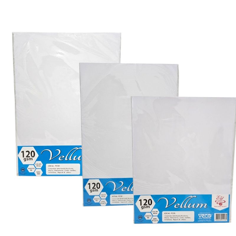 Vellum Elit Board 10 Pack by 10 Sheets 120 GSM | Shopee Philippines
