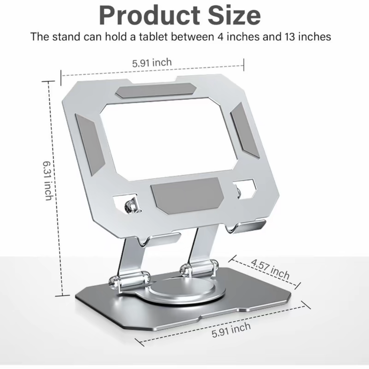 360° Rotating Laptop Stand Foldable HeightAdjustable Tablet Stand 10-17 ...