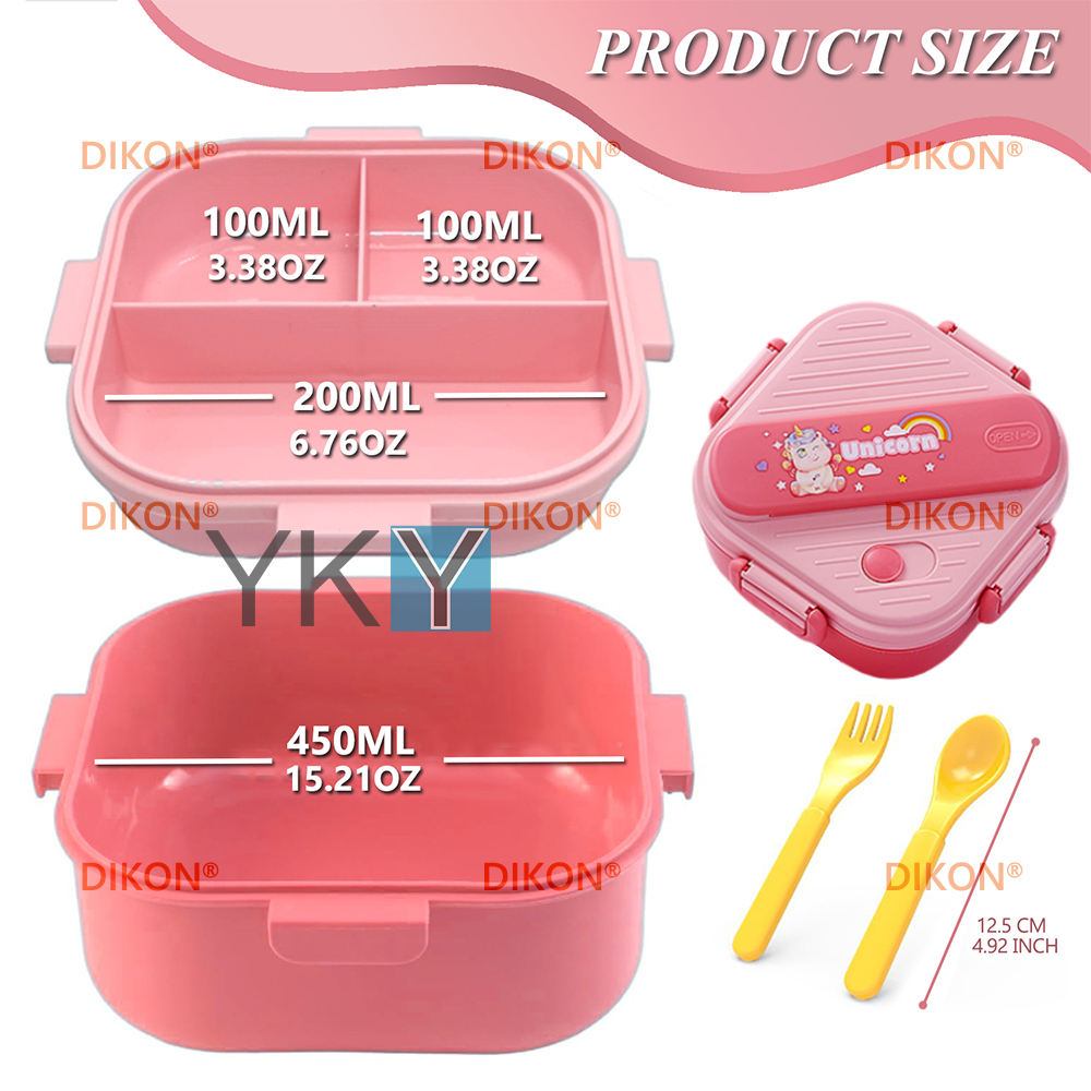 850ml Lunch Box for Kids Students Bento Box Sandwich Fruit Food Storage ...