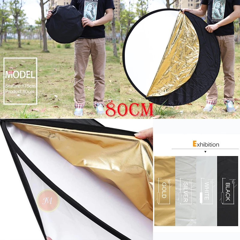 Reflector Photography 5 in 1 Collapsible Portable Light Diffuser Round ...