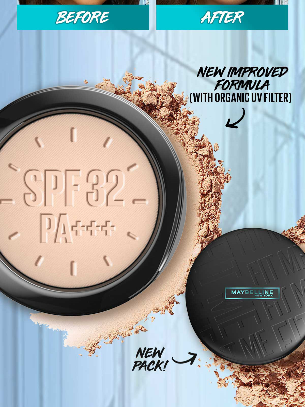 Maybelline Fit Me Compact Powder - Long lasting, 16HR Oil Control, SPF ...