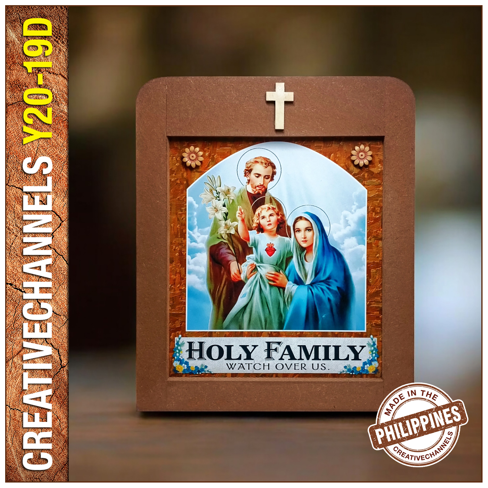HOLY FAMILY, Y20-19D, CreativeChannels Wooden Wall Decor, Altar Decor ...