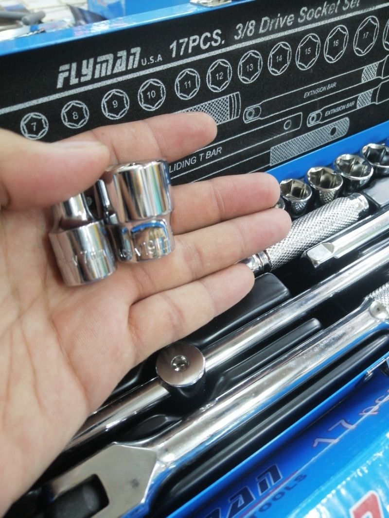 Original Flyman 17pcs Drive Socket Set 3/8driive | Shopee Philippines