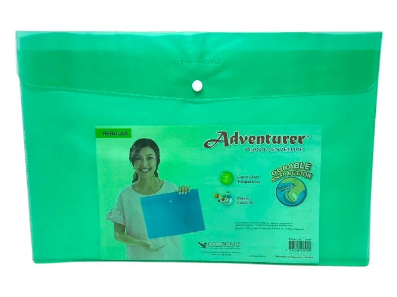 Adventurer Plastic Envelope Snap Button Smoke Colored Long | Shopee ...