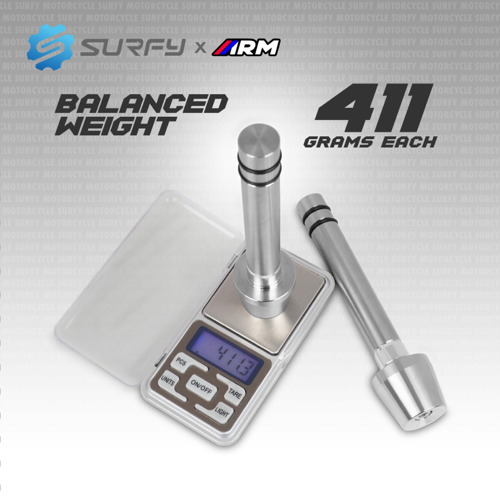 【24H Ship】2Pcs Bar End Balancer 100% Stainless Steel 411 Grams Each ...