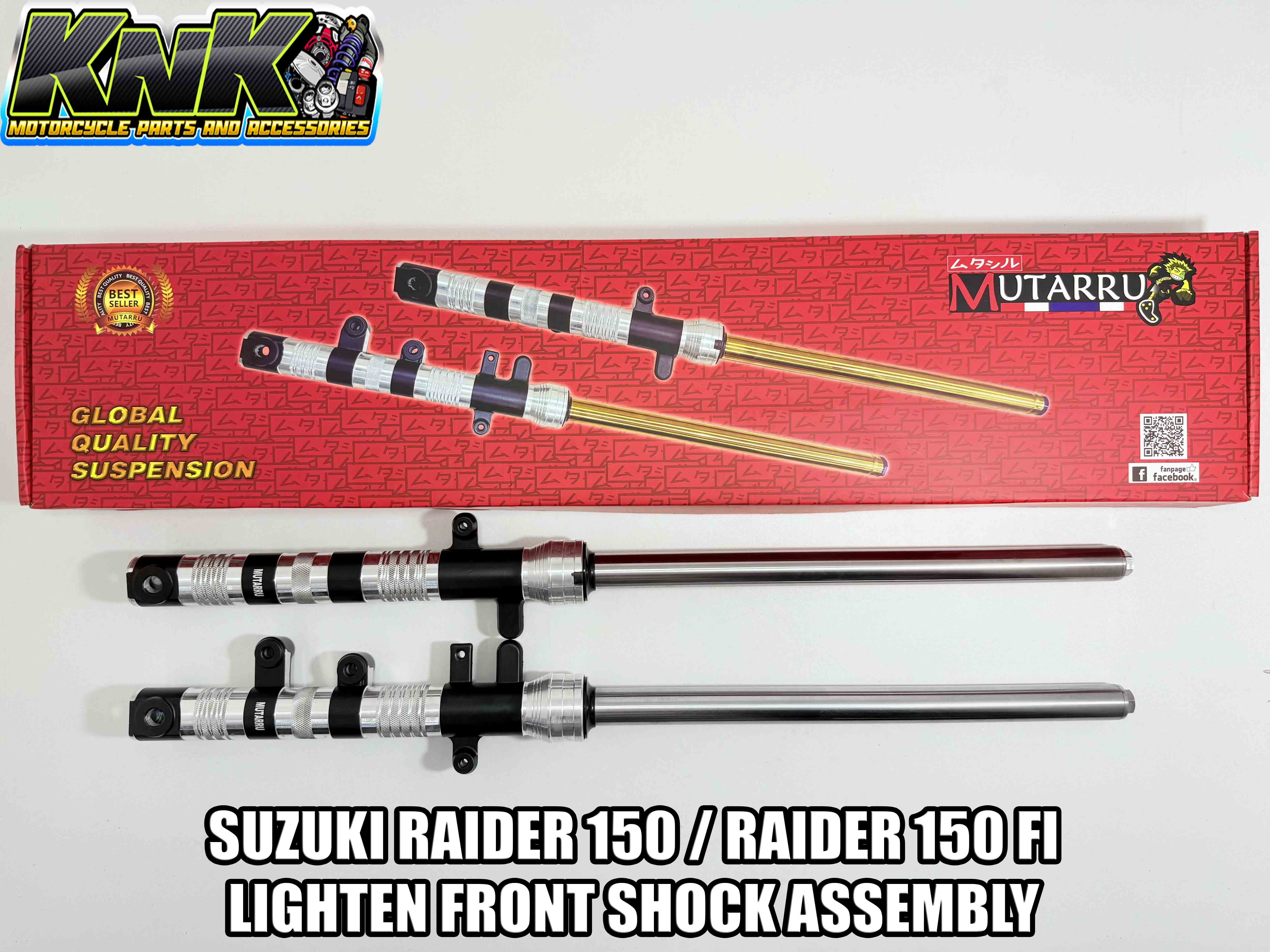 MUTARRU LIGHTEN FRONT SHOCK ASSEMBLY BLACK SERIES FOR AEROX / XRM / MIO ...