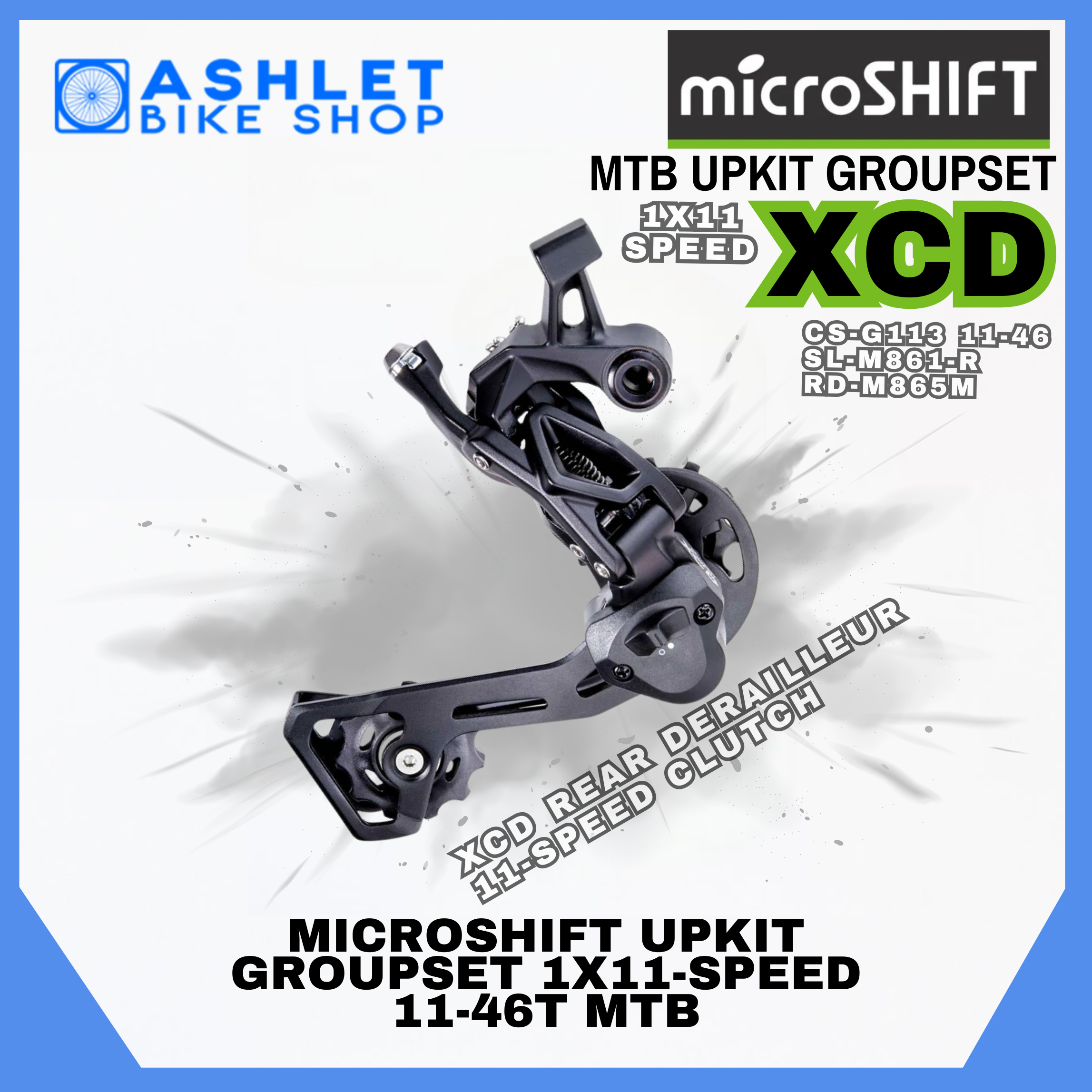 MICROSHIFT XCD 11-Speed UpKit Groupset 11-46T MTB - ASHLET BIKE SHOP ...