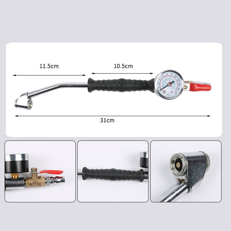 Car Van Tyre Pressure Guage Meter Air Inflator Dial Compressor Checker ...