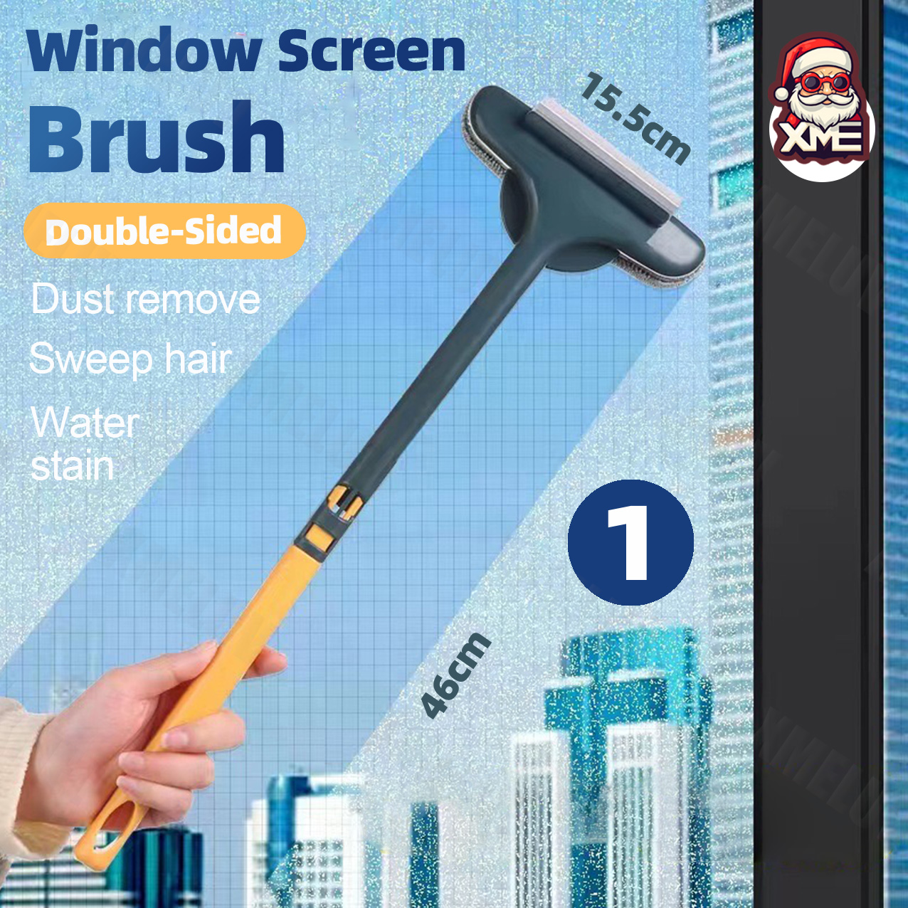 Screen Window Dust & Cleaner Set Brush Remover Cleaning Glass Wipper ...