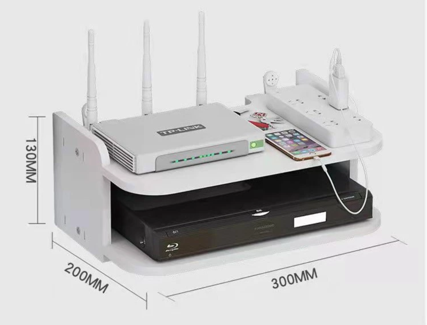 ALLAN Wall Mount Shelf Bracket Router Holder for WiFi Router TV BOX ...