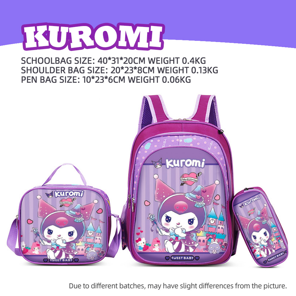 METECH 3 In 1 3D Cartoon Kids Backpack Lunch Box Pencil Case Beg School ...