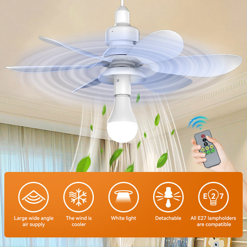 【Replaceable】Y·S·S YaSheng ceiling fan with light E27 Removable bulb 42 ...