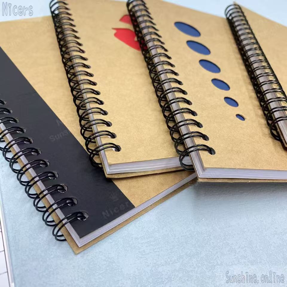 Classic Stationery Spring Notepad Wood Design Notes with Pen | Shopee ...