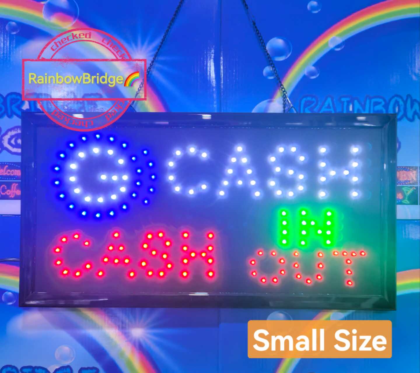 RAINBOW BRIDGE LED SIGNAGE G-CASH CASH IN OUT (New-Small-Large) #SIZE ...