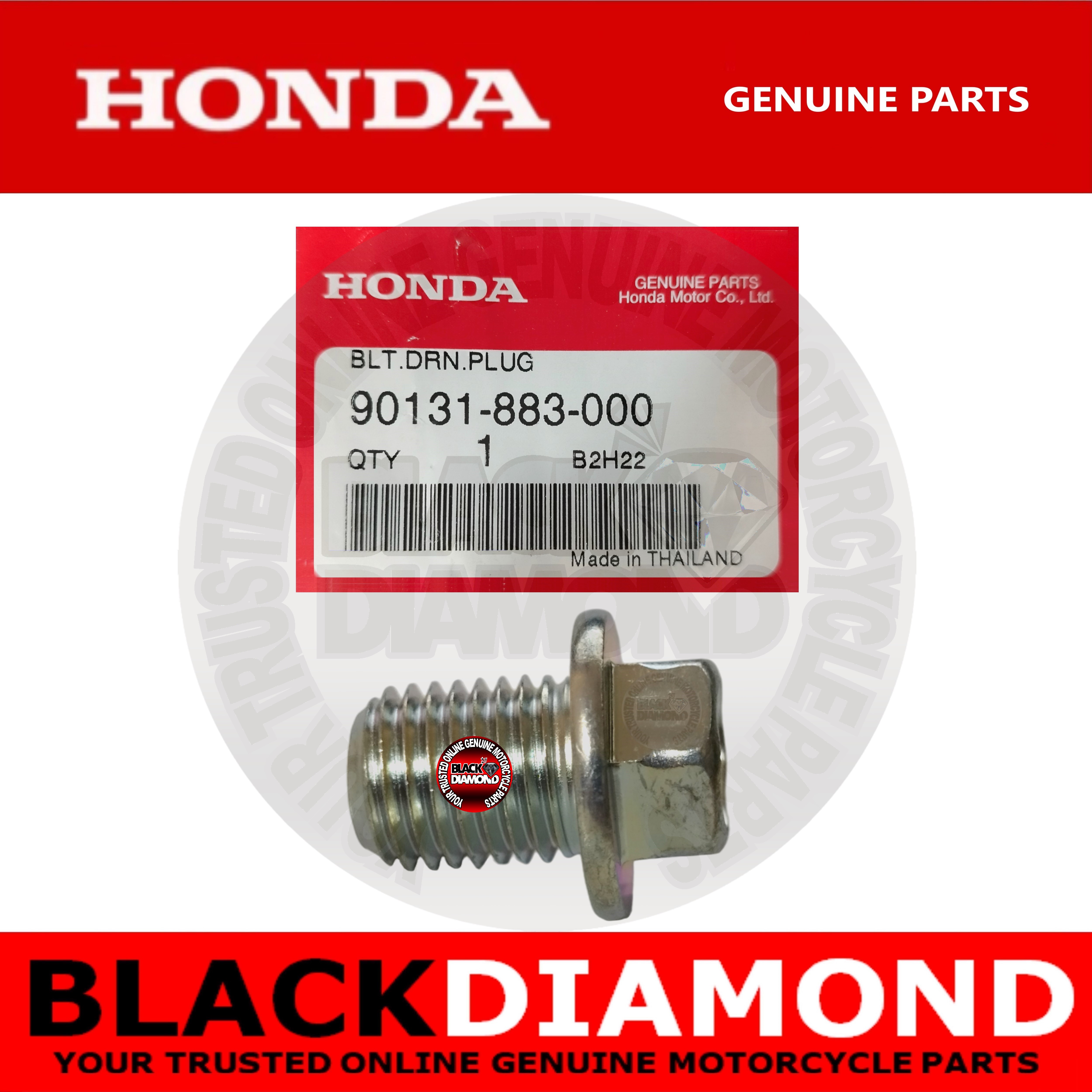 CLICK 125i/150i (V1 & V2) | BOLT, DRAIN PLUG W/ WASHER | PART#: 90131 ...