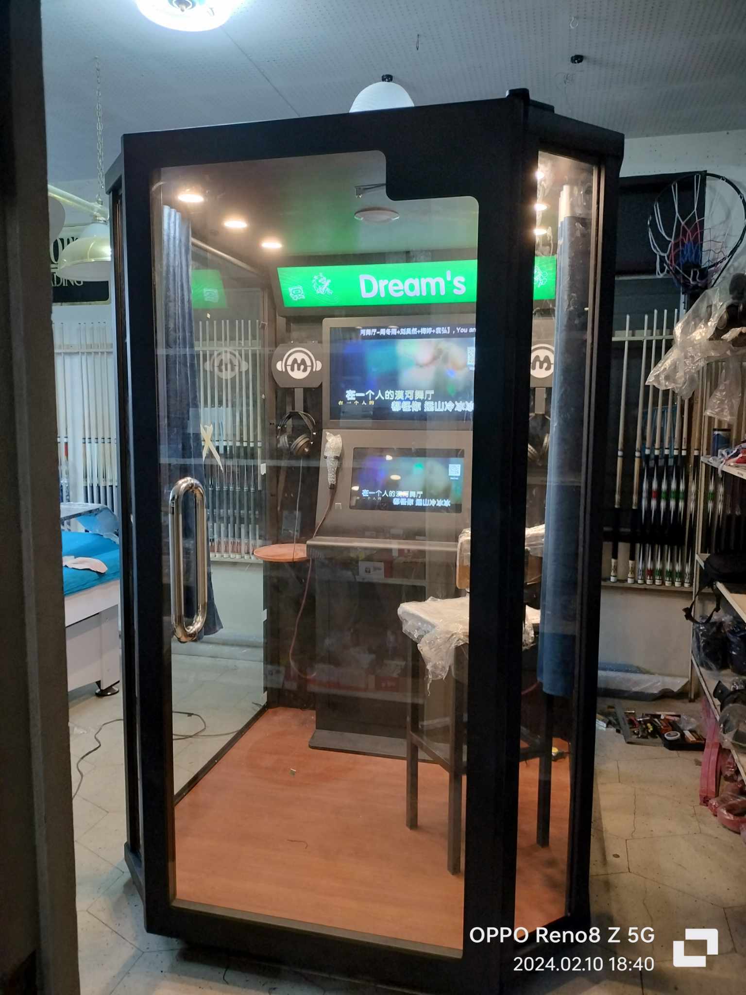 Korean Popular Soundproof Electronic Mini Ktv Booth Coin Operated ...
