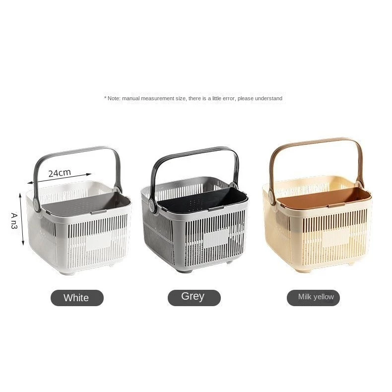 Double layer detachable wash basket with dry and wet separation ...