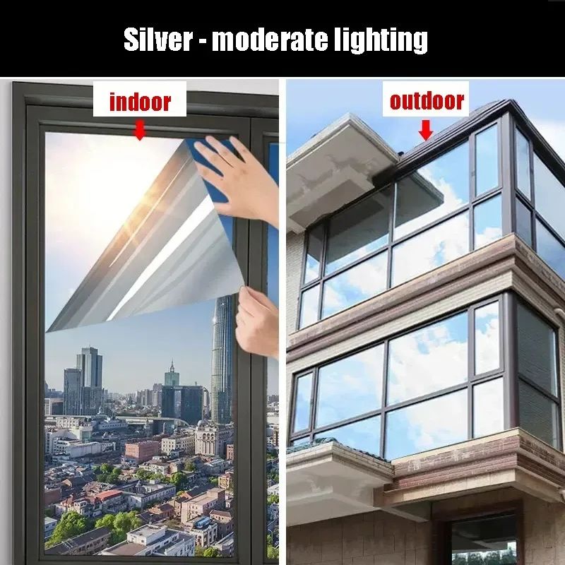 Window Film Privacy Film One-Way Mirror UV Protection Tint Glass Tinted ...
