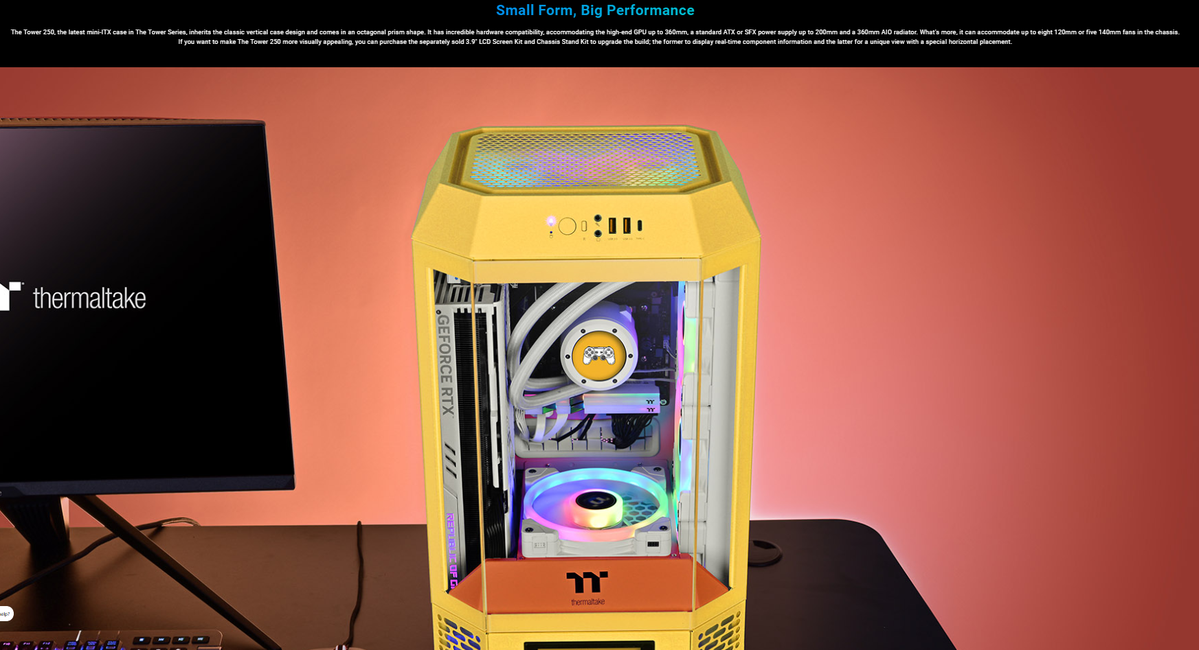 Thermaltake Computer PC Case The Tower 250 Mini-ITX Butter Caramel Mini ...