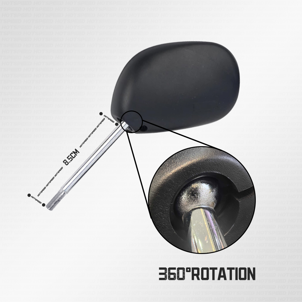 HOTSPEED Side Mirror For Motorcycle 360 Rotation Universal CNC Folding ...