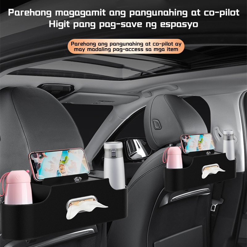 Car Organizer Seat Back Storage Box with Cup Holder Multifunctional ...