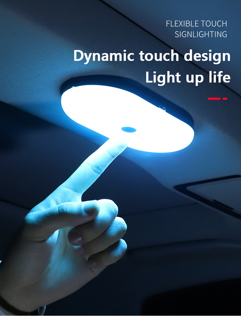 Universal USB Rechargeable LED Car Light Interior Roof Doom Lamp ...