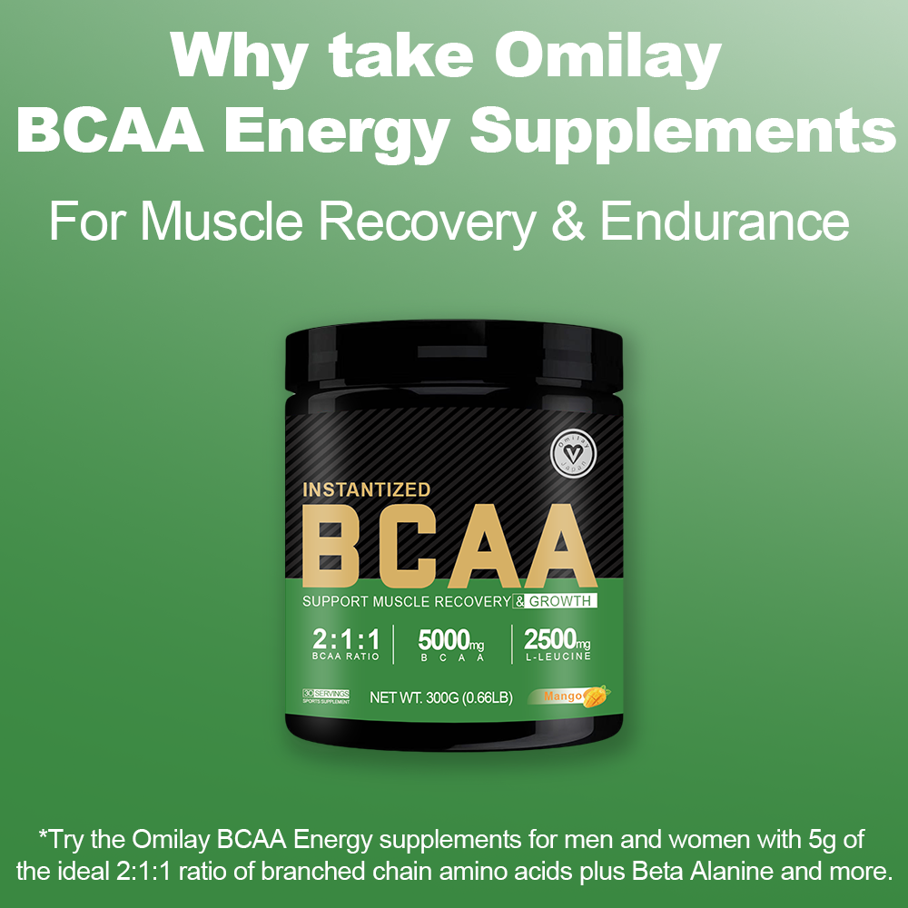 Omilay BCAA Powder Muscle Recovery Drink Supplement Branched Chain