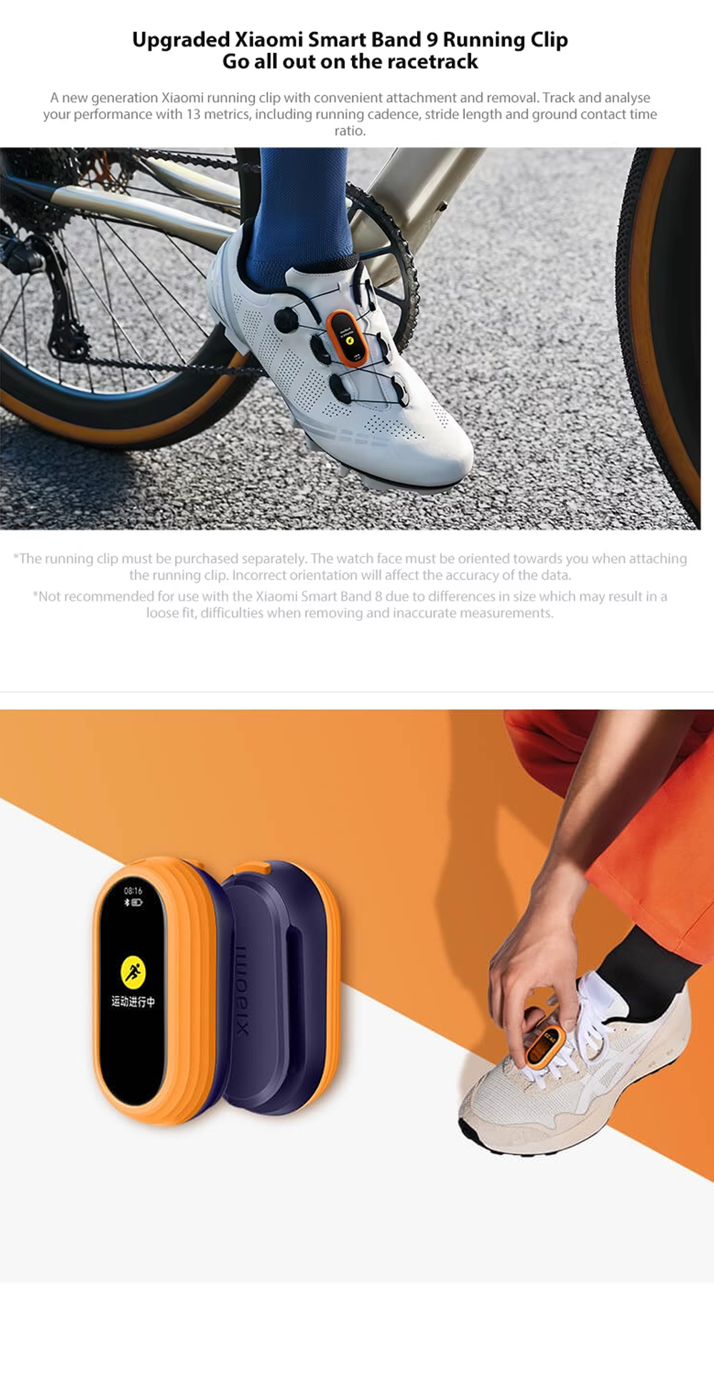 Xiaomi Mi Running Clip For Band 8 & Band 9 (*Smart band is not included ...
