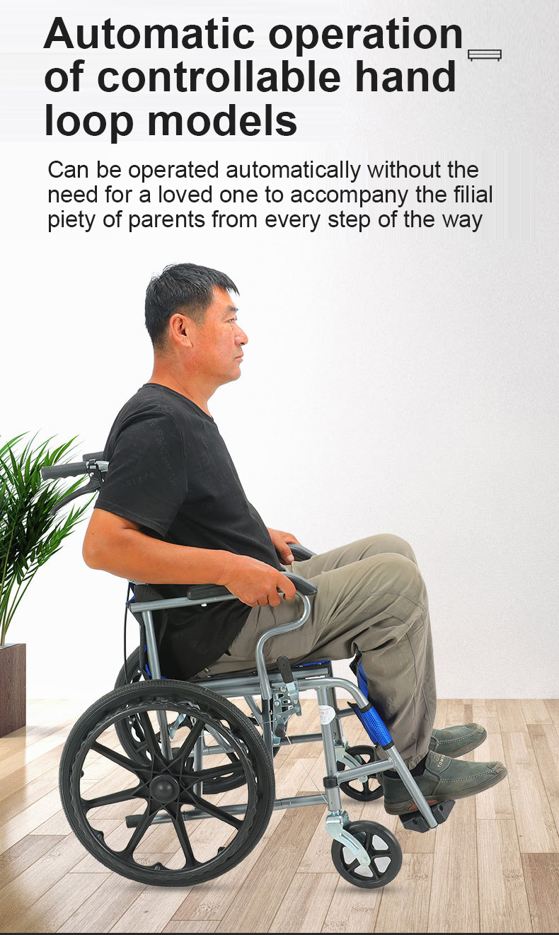 Ultra-light hand-pushed wheelchair foldable portable wheelchair for the ...