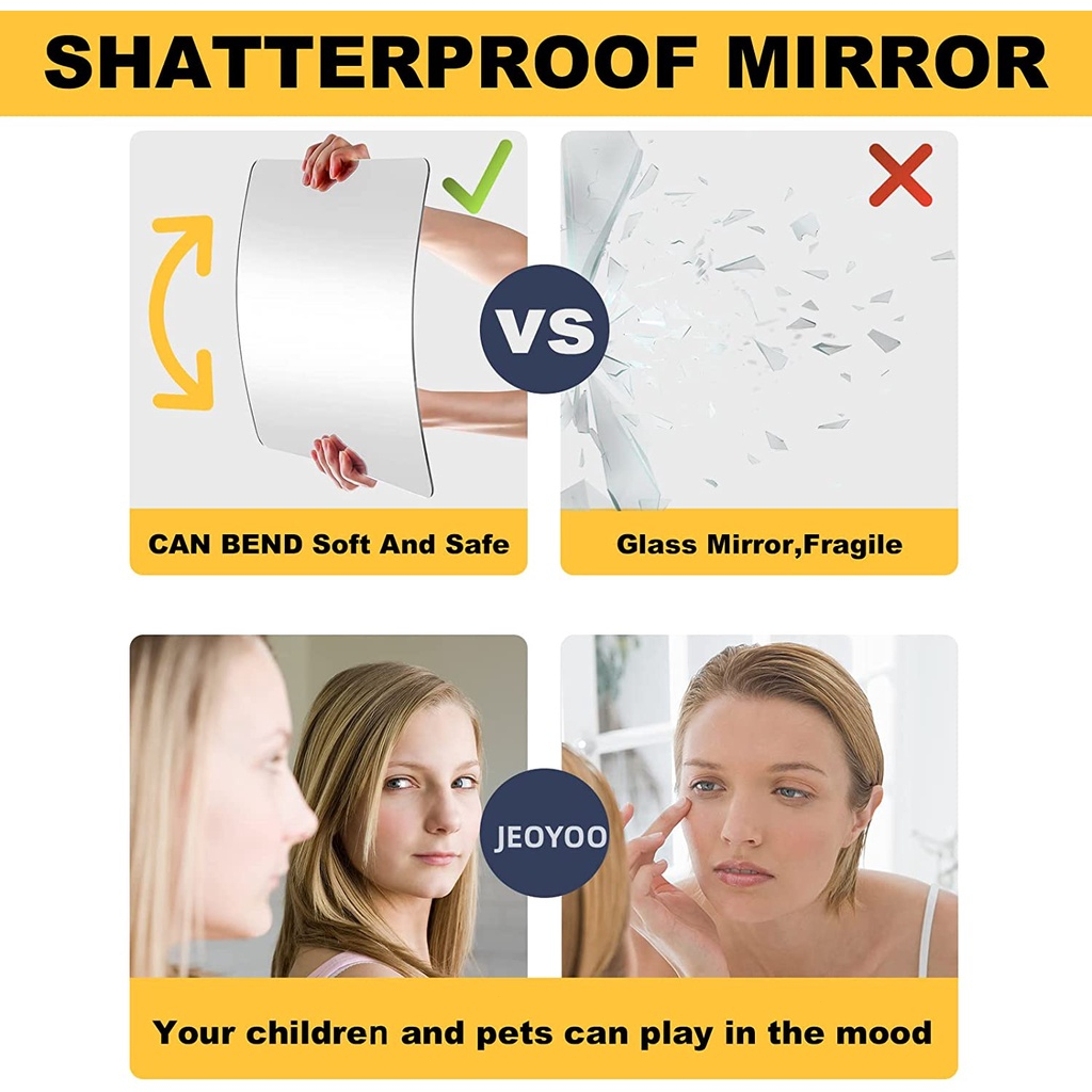 Sticker Mirror Wall full-length mirror Stitching mirror wall-mounted ...