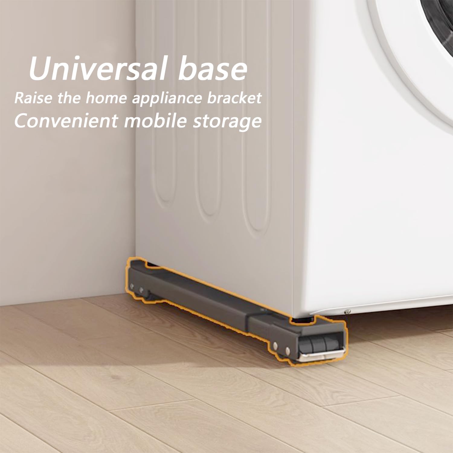 2PCS Set Refrigerator Stand with Wheel Adjustable Washing Machine Stand ...