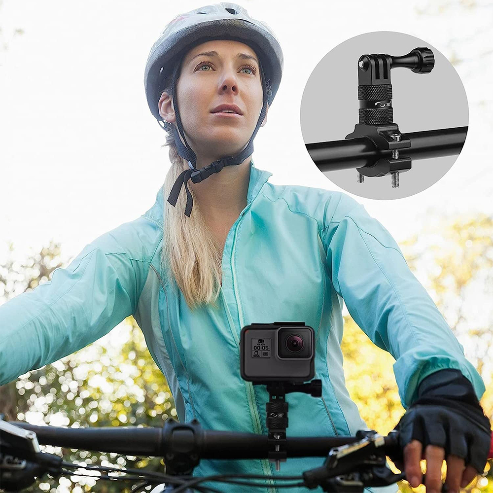 Pxel Action Camera Aluminum Alloy 360° Rotation Mount Clamp for GoPro ...