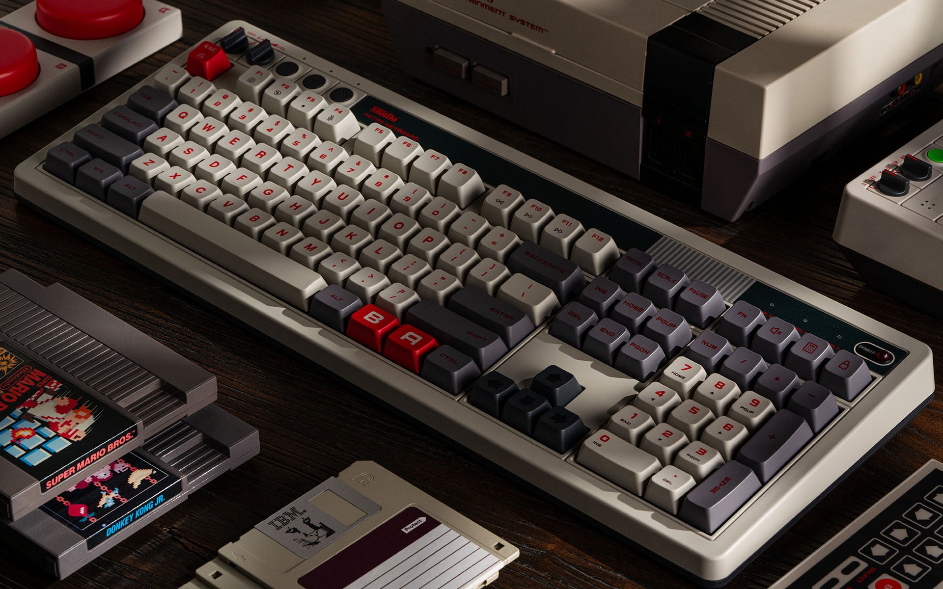 8Bitdo Retro 108 Mechanical Keyboard (Fami Edition, N Edition) (85HC ...