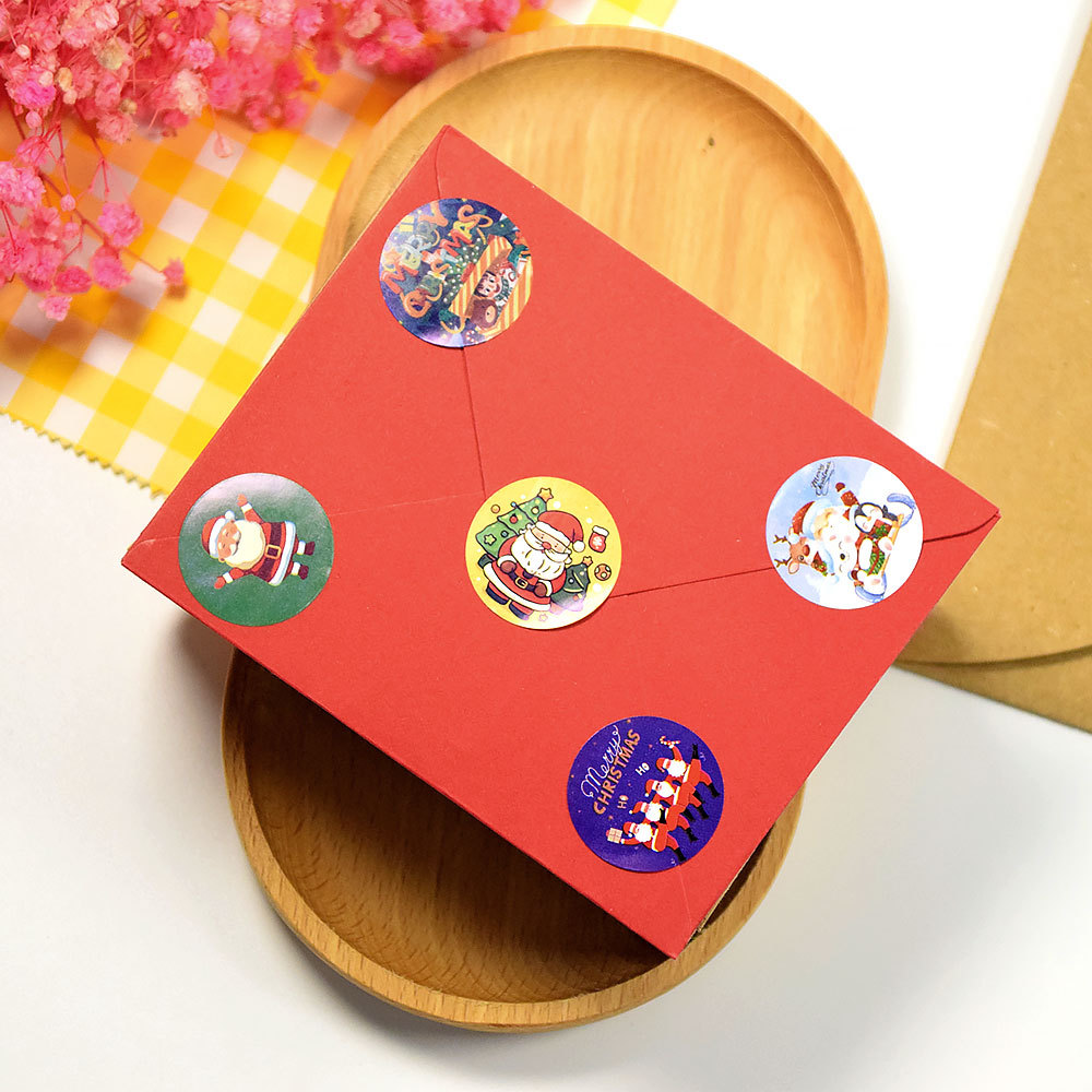 THE NEW 1Roll 500 pcs Thank You Thankyou Flower Round Seal Sticker Tags ...