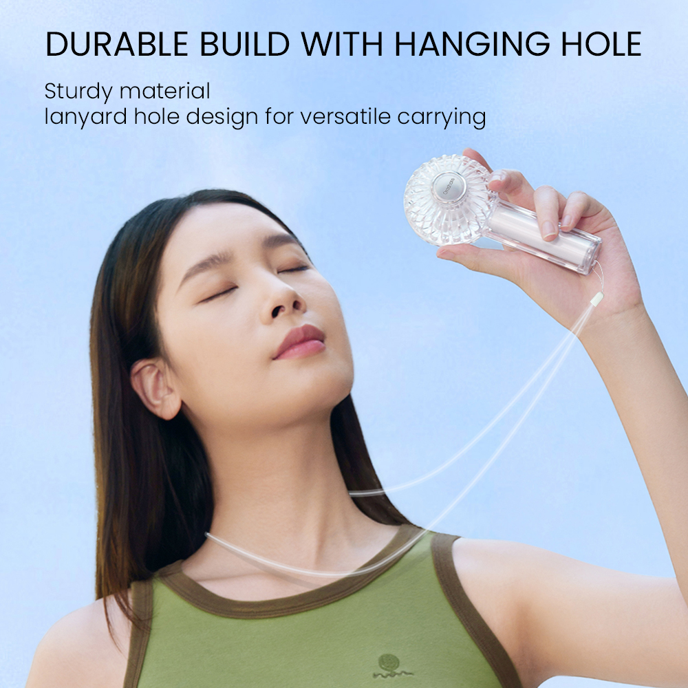 Orashare HF02T Mini Fan Ice Transparent Rechargeable Handheld Fan 3 ...