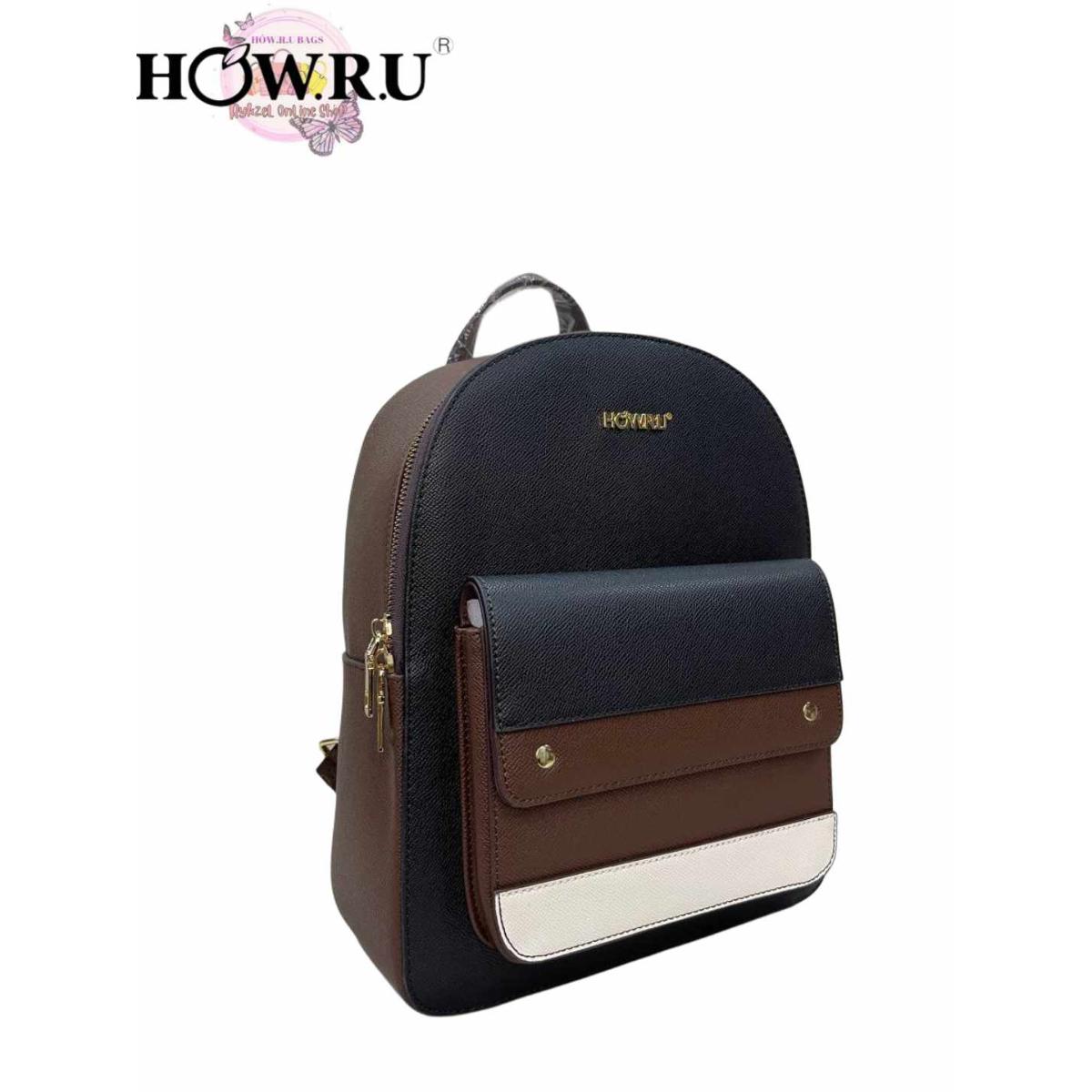 HOWRU AUTHENTIC BACKPACK C14 PU Leather | Shopee Philippines