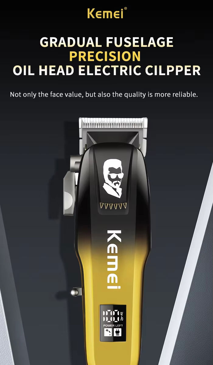 Kemei Electric Hair Clipper USB Rechargeable Professional Barber Razor ...