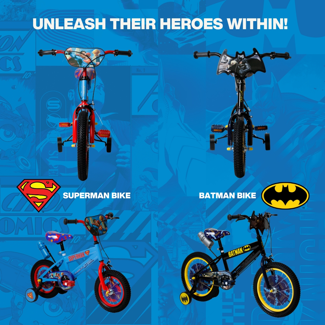 Superman Kids Bike for Boys Original DC with Bottle in Blue | Shopee ...