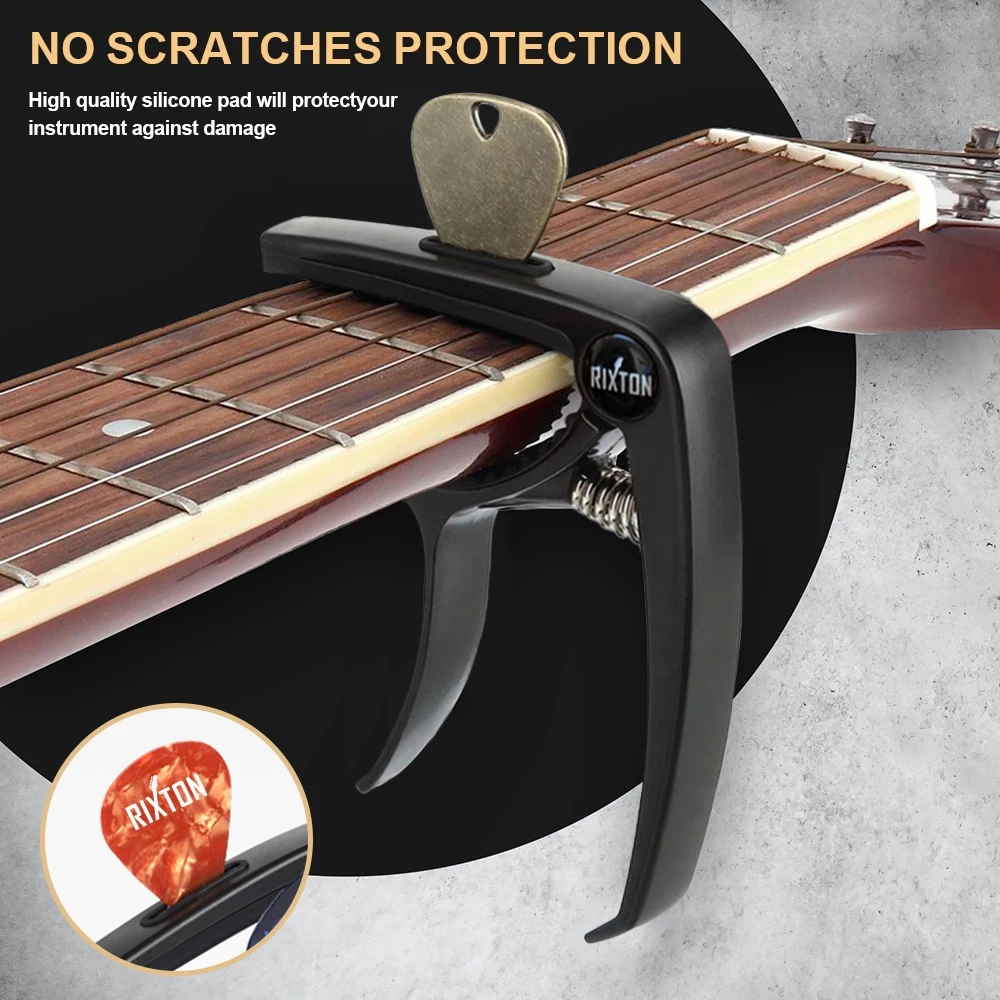 BANSID Classic Capo for Guitar Clamp Aluminum Alloy Metal Wood Grain ...